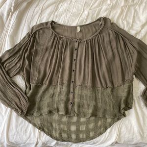 Forest Green Free People Shirt